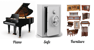 piano, safe, furniture